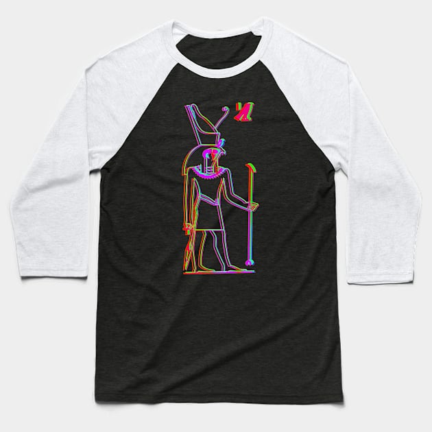 Horus Psychedelic Baseball T-Shirt by indusdreaming